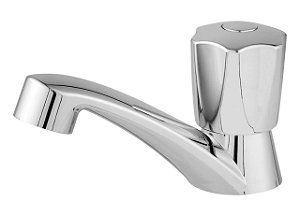 Torneira Lavatório Banheiro Bica Móvel Abs Cromado 1194 C-50 1/4 De Volta