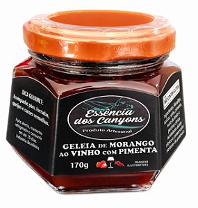 Geleia de Morango ao vinho com pimenta 170g