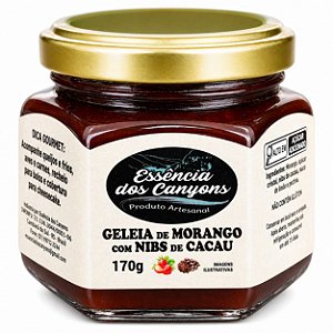 Geleia de morango com nibs de cacau 170g