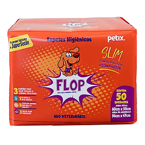 TAPETE HIGIENICO 60X55 C/50 INTERNACAO C/FITA FLOP SLIM (3091)