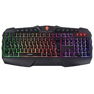 TECLADO GAMER EVOLUT EG-201 BACKLIGHT COLOR MULTIMÍDIA