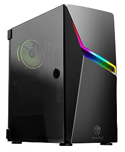 GABINETE GAMER MID-TOWER ASHE RGB EG-811 VIDRO TEMPERADO – EVOLUT