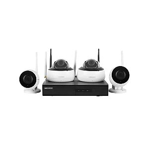 Kit Nk4w1-1t(tb) Nvr+4cam Dome Wifi Hikvision