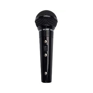 Microfone C/fio Sm-58 P4 Preto Brilhante Leson