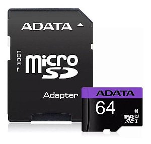 CARTAO DE MEMORIA ADATA 64GB AUSDX64GUICL10-RA1