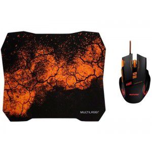 Combo Mouse E Mouse Pad Gamer Multilaser - Mo256