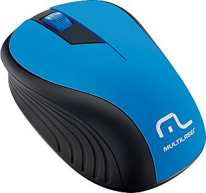 Mouse Sem Fio 2.4ghz Preto E Azul Usb 1200dpi Plug And Play Mo215