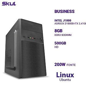 Computador Business B100 Intel J1800 2.41ghz Asrock Mem 8gb Ddr3 Hd 500gb 1x Serial + 1x Paralela Fonte 200w Linux