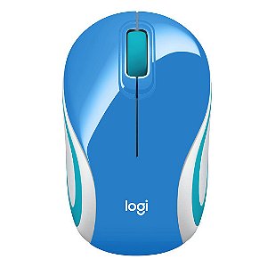 Mini Mouse Logitech M187 Azul Sem Fio 910-005360-C