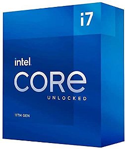 Processador Intel Core I7-11700k 3.6ghz (turbo 5,00ghz) Cache 16mb 8 Nucleos 16 Threads 11ª Ger Lga 1200 Bx8070811700k