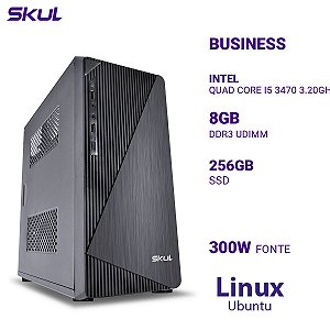 Computador B500 Quad Core I5 3470 3.20ghz Memória 8gb Ddr3 Ssd 256gb Fonte 300w Pfc Ativo Linux Ubuntu