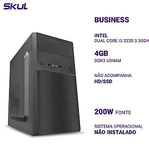 Computador Business B300 Dual Core I3 3220 3.30ghz Mem 4gb Ddr3 Sem Hd/ssd Fonte 200w