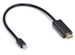 Cabo Adaptador/conversor Mini Displayport Macho Para Hdmi Macho 30 Cm