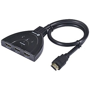 Switch Hdmi 3 Entradas E 1 Saída 1.3v Com Suporte 3d E 1080p