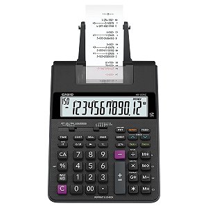 Calculadora Com Bobina 2.0 Linha, Com 2 Cores Impressão, Com Fonte De Alimentação Hr-100rc-bk-b-dc Preta