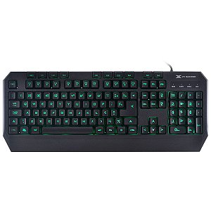 Teclado Gamer Draco Com Macros, Multimidia Led 3 Cores Cabo 1.8 Metros Abnt2 Preto - Gt400