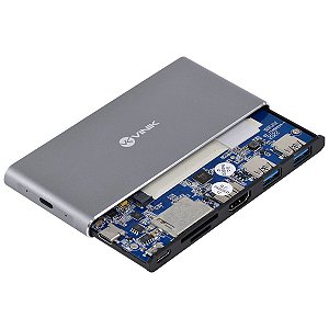 Dock Station Ssd M.2 + Hub Type C Tipo C 2 Usb 3.0 + Hdmi + Leitor De Cartão Sd Tf + Power Delivery (pd) 100w Dsm-5c