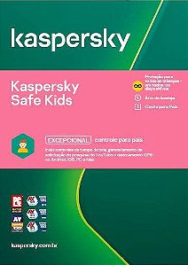 Safe Kids Kaspersky 1 usuário 1 ano BR ESD KL1962KDAFS