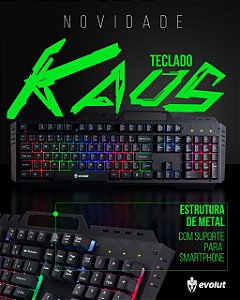 TECLADO GAMER EVOLUT KAOS EG-210