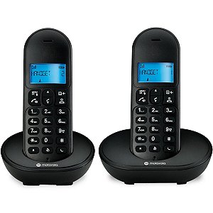 Telefone Sem Fio Com Identificador De Chamadas E Viva Voz Mt150-2 Preto - 2 Aparelhos