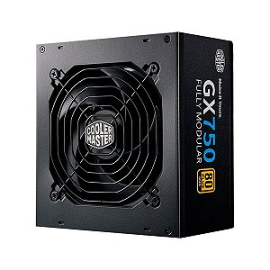 Fonte Cooler Master Gx750 Full Modular 80 Plus Gold 750w, Preto - Mpe-7501-afaag-w1