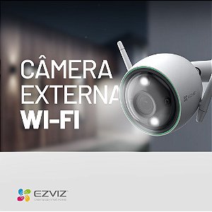Camera Ezviz Wifi Ip Externa Colorida Noturna Cs-c3n-b0-3h2wfrl Full Hd 1080p