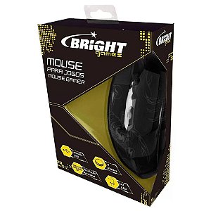 Mouse Gamer Bright Com Fio Usb 2400 Dpi Preto - 0447