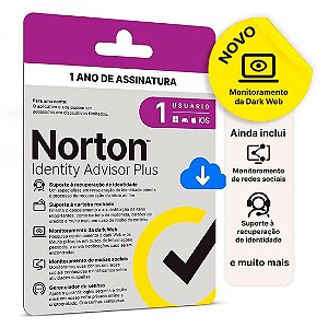 Identity Advisor Norton Plus 1 Usuário 12 meses ESD - 21447639