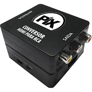 Conversor HDMI Para RCA Preto Pix