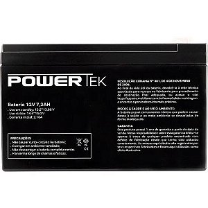 Bateria Selada 12V 7,2Ah EN014 Powertek