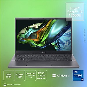 Notebook Acer A515-57-76mr Aspire 5 Intel Core I7 Win11 8gb 512gb Ssd 15,6" - Nx.knfal.004