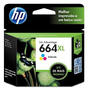 Cartucho De Tinta Hp 664xl Tricolor - F6v30ab [F004]