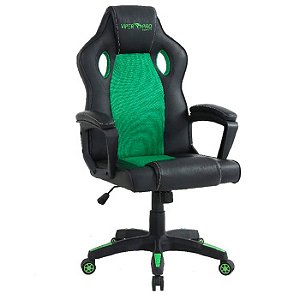 Cadeira Gamer Viper Pro Preta Verde Python Ate 120kgs - 401 [F004]