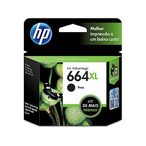 Cartucho de Tinta HP 664XL Preto F6V31AB [F030]