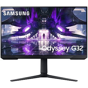 Monitor Samsung Gamer Odyssey G32 27"" 165hz 1ms Fhd Hdmi Dp Headphone Has Pivot Preto Série G32 - Ls27ag320nlxzd [F023]