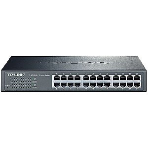 Switch Gigabit 24 Portas 10/100/1000 Mesa Ou Montavel Em Rack Nao Gerenciavel Tl-sg1024d Smb [F023]