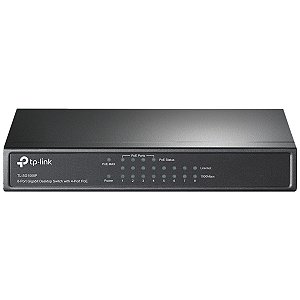 Switch Gigabit 10/100/1000 8 Portas C/ 4 Portas Poe+ Tl-sg1008p Smb [F023]