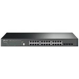 Switch Gerenciável Gigabit L2+ 24 Portas C/ 4 Slots Sfp+ 10ge Jetstream Tl-sg3428x Smb [F023]