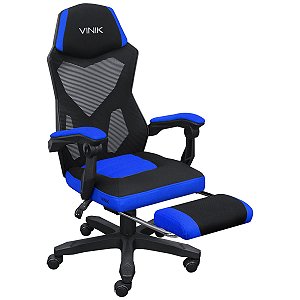 Cadeira Gamer Rocket Preta Com Azul - Cgr10paz [F018]