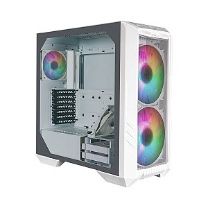 Gabinete Cooler Master Haf 500 Lateral Vidro Temperado - 2 Fans Argb 200mm Led Argb - Branco - H500-wgnn-s00 [F018]