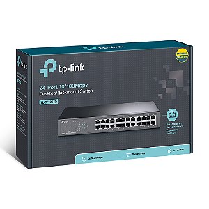 Switch Fast 24 Portas 10/100 Mesa Ou Montável Em Rack Não Gerenciável Tl-sf1024d Smb [F018]