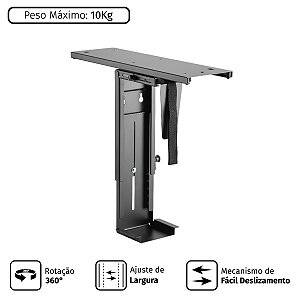 Suporte Para Gabinete Cpu Suspenso Ajustável - Plmsc03 [F018]