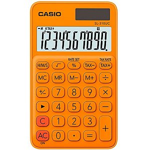 Calculadora De Bolso 10 Digitos Laranja Sl-310uc-rg [F018]