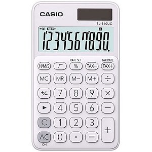 Calculadora De Bolso 10 Digitos Branca Sl-310uc-we [F018]