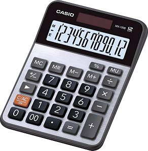 Calculadora De Mesa 12 Digitos Cinza Mx-120b [F018]