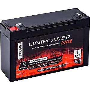 Bateria Estacionária Selada 6V 12Ah VRLA UP6120 Unipower [F002]