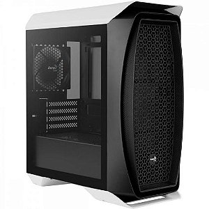 Gabinete Gamer Aerocool Aero One Mini Branco Lateral Vidro [F002]