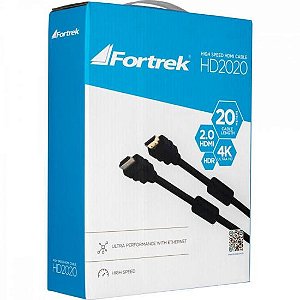 Cabo HDMI Com Filtro 2.0 4K 20 metros HD2020 Fortrek [F002]