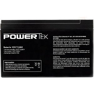 Bateria Selada 12V 7,2Ah EN014 Powertek [F002]