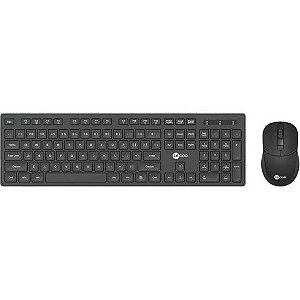 Kit Teclado e Mouse Lecoo KW201 Sem Fio Preto [F002]